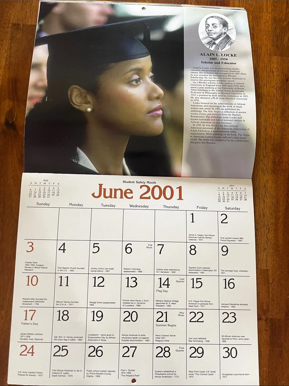 Vtg 2001 STATE FARM Insurance Ad Calendar Neighborly Heroes BLACK HISTORY
